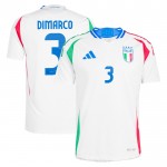 Günstige Fußballtrikots Italien DiMarco 3 Auswärtstrikot EURO 2024 Kurzarm